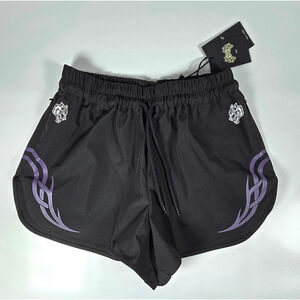 Darc Sport She Finite Future Black & Purple Track / Gym Shorts Small